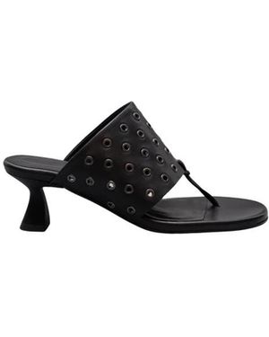 Miista Heeled Mules - Negro