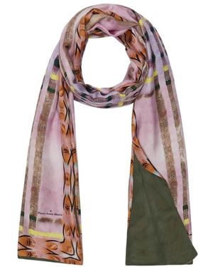 Pierre Louis Mascia Accessoires ,Roze ,Aloesta Zijden Sjaal - Groen