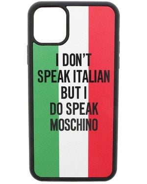 Moschino Italienische flagge print iphone 11 pro hülle - Grün