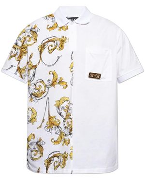 Versace Jeans Couture Polo mit muster - Weiß