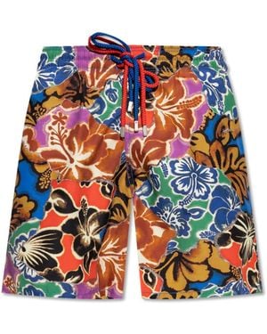 Palm Angels Badmode ,Veelkleurig ,Leer X Vilebrequin - Blauw