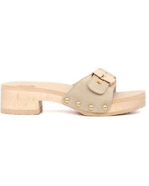 Scholl Heeled Mules - Neutro