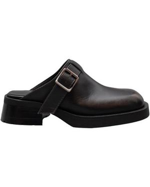 Miista Heeled Mules - Negro