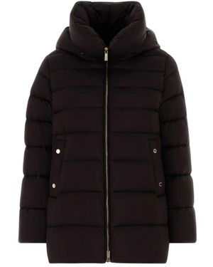Moorer Jassen ,Bruin ,Leer Natalia-S3 Winterjas - Zwart
