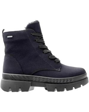 Ara Lace-Up Boots - Blu