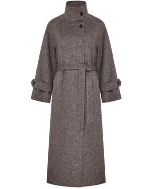 CESARE GASPARI Highland Mist Coat - Bruin