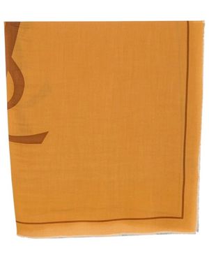 Saint Laurent Accessoires ,Oranje ,Grand Carré Cassandre