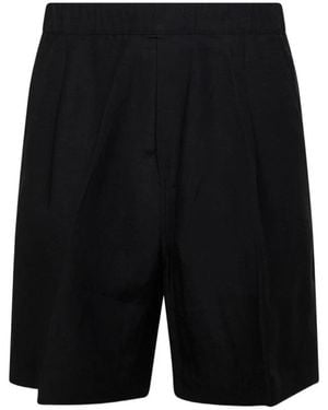 Laneus Korte Broeken ,Zwart ,Katoen Casual Shorts