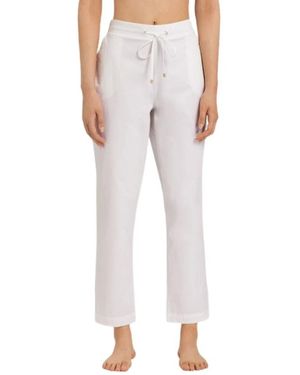 Hanro Broeken ,Wit ,Katoen Slim-Fit Broeken