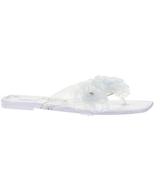 Coperni Schoenen ,Wit ,Silicone Flower Flat Sandalen