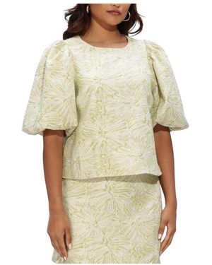 Notre-v Hennie Brocade Top - Naturel