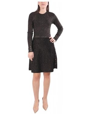 Karl Lagerfeld Paris Sketch Midi Jurk - Zwart