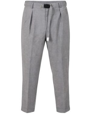 White Sand Cropped Trousers - Gris