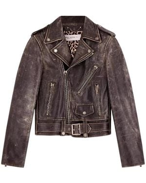 Golden Goose Leather Jackets - Brown