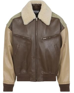 Bottega Veneta Leather Jackets - Marrone