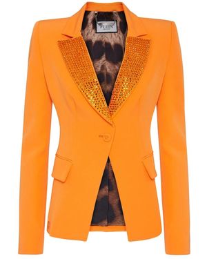 Philipp Plein Stretch Cady Abendblazer - Orange