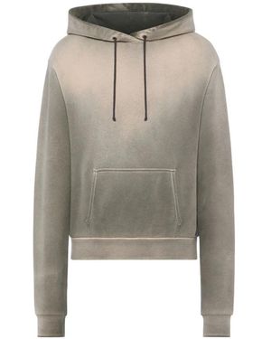 Maison Margiela Hoodies & Sweatvesten ,Groen ,Katoen Hooded Sweatshirt Van Katoen - Grijs