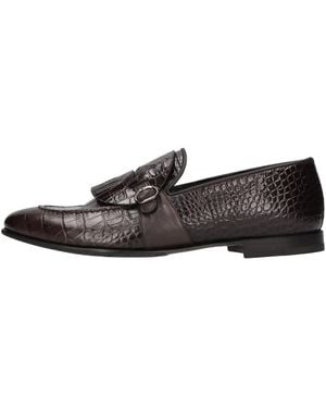 Neil Barrett Loafers Met Krokodillenprint - Bruin