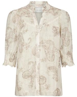 Neo Noir Overhemden ,Polyester Diana Faded Paisley Blouse - Naturel