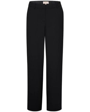 Cream Wide Trousers - Black