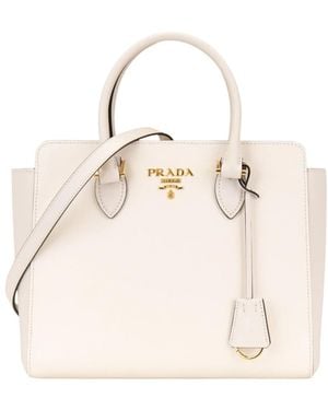 Prada Umhängetasche Aus Leder - Natur