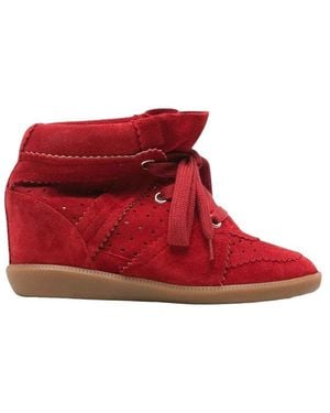 Isabel Marant Schoenen ,Rood ,Leer Bobby Sneakers