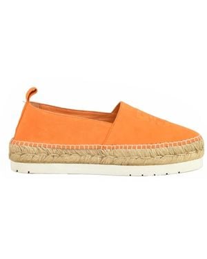 Fabi Leder Espadrilles Mit Gummisohle - Orange