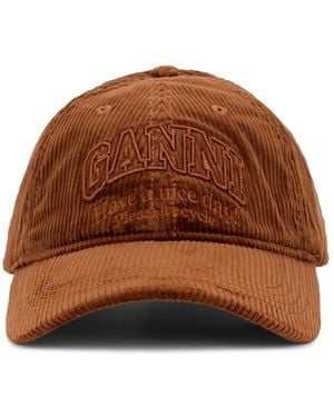 Ganni Corduroy Cap - Bruin