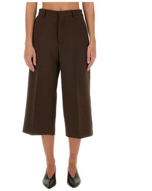 Ami Paris Cropped Trousers - Marrone
