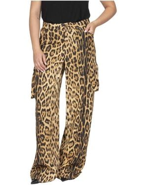 Roberto Cavalli Wide Trousers - Natural