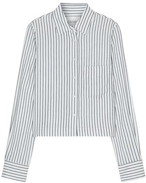 Closed Overhemden ,Wit ,Blusa Corta Tipo Camisa Confeccionada En Lyocell - Blauw