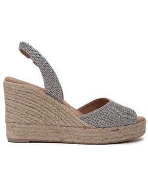 Manebí Keilabsatz-Espadrilles Mit Glitzer-Detail - Grau