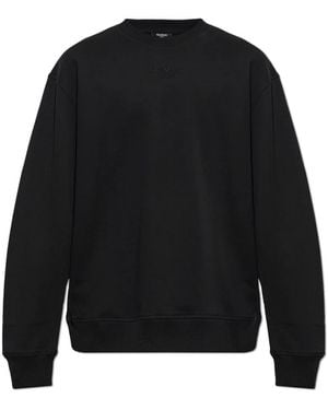 Balmain Hoodies & Sweatvesten ,Zwart ,Katoen Logo Sweatshirt