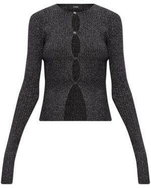 Amiri Metallic Thread Cardigan - Zwart