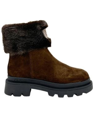 Blauer Schoenen ,Bruin ,Leer Enkellaarsjes