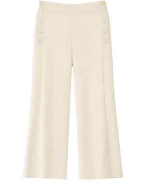 2-Biz Wide Trousers - Natural