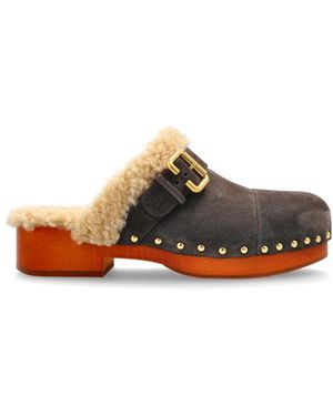 Chloé Schoenen ,Bruin ,Suède Klompen Jeannette