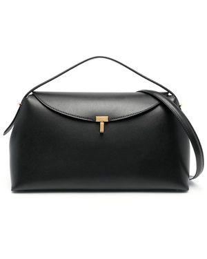 TOTEME Schwarze leder-top-griff-tasche