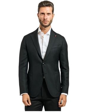 MULISH Schwarze Einreiher-Jacke Mit Ikonischem Pin