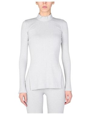 Helmut Lang Melange Rib Top - Wit