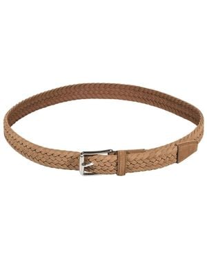Tod's Accessoires ,Bruin ,Leer Interwoven Leather Belt