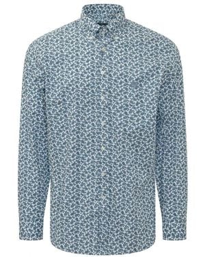 Etro Roma Logo Bd Hemd - Blau