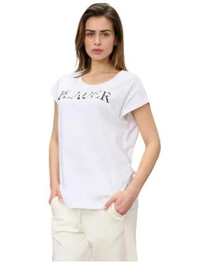 Blauer Tops ,Wit ,Katoen Cotton T-Shirt
