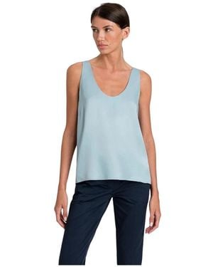 Twinset Tops ,Blauw ,Satijn Top