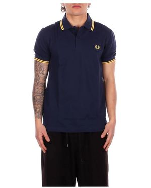 Fred Perry Tops ,Blauw T-Shirts En Poloshirts