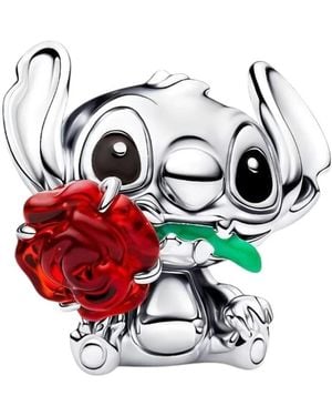 PANDORA Disney Stitch Rose Murano Glas Bedel - Rood