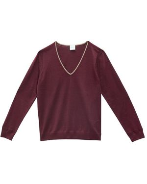 Paul Smith V-Neck Knitwear - Purple