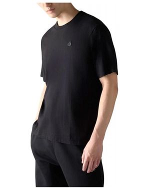 Moose Knuckles Tops ,Zwart ,M36Mt 741 T-Shirt
