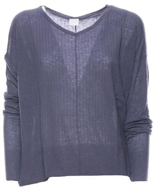 C.T.Plage V-Neck Knitwear - Blue
