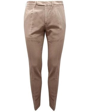 Santaniello Slim-Fit Trousers - Natural